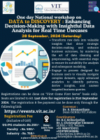 DATA to DISCOVERY: Enhancing Decision making with insightful Data Analysis for real time usecases 2024 National Workshop Poster